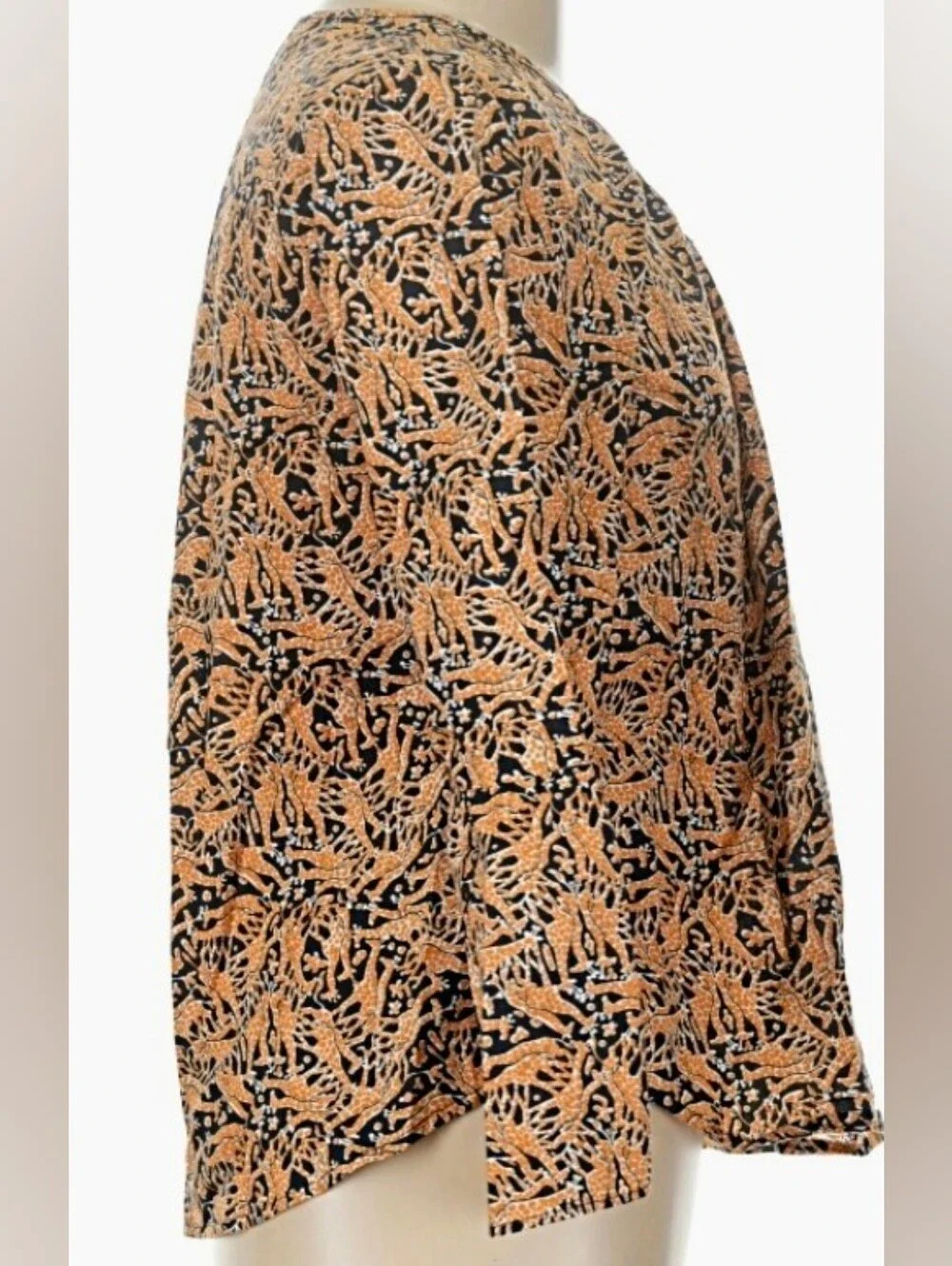 J. CREW x DRAKES OF LONDON 🦒 Cotton Safari Blouse in GIRAFFE🦒 Sz 10 ⚜️ LN/EUC